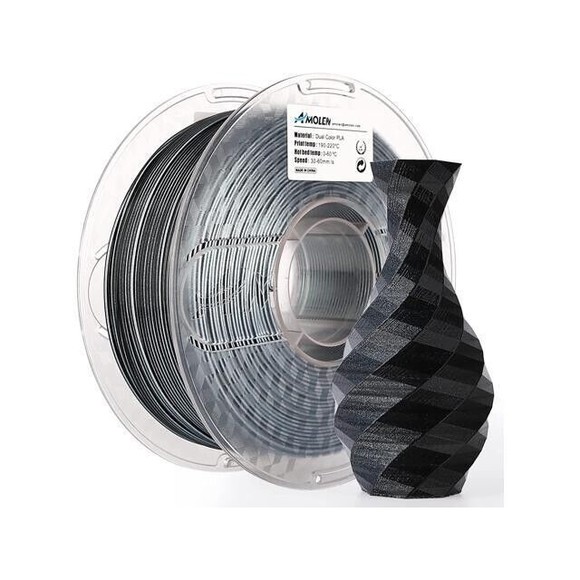 AMOLEN PLA 3D Printer Filament PLA Filament 1.75mm Grey Fil... - Picture 1 of 2